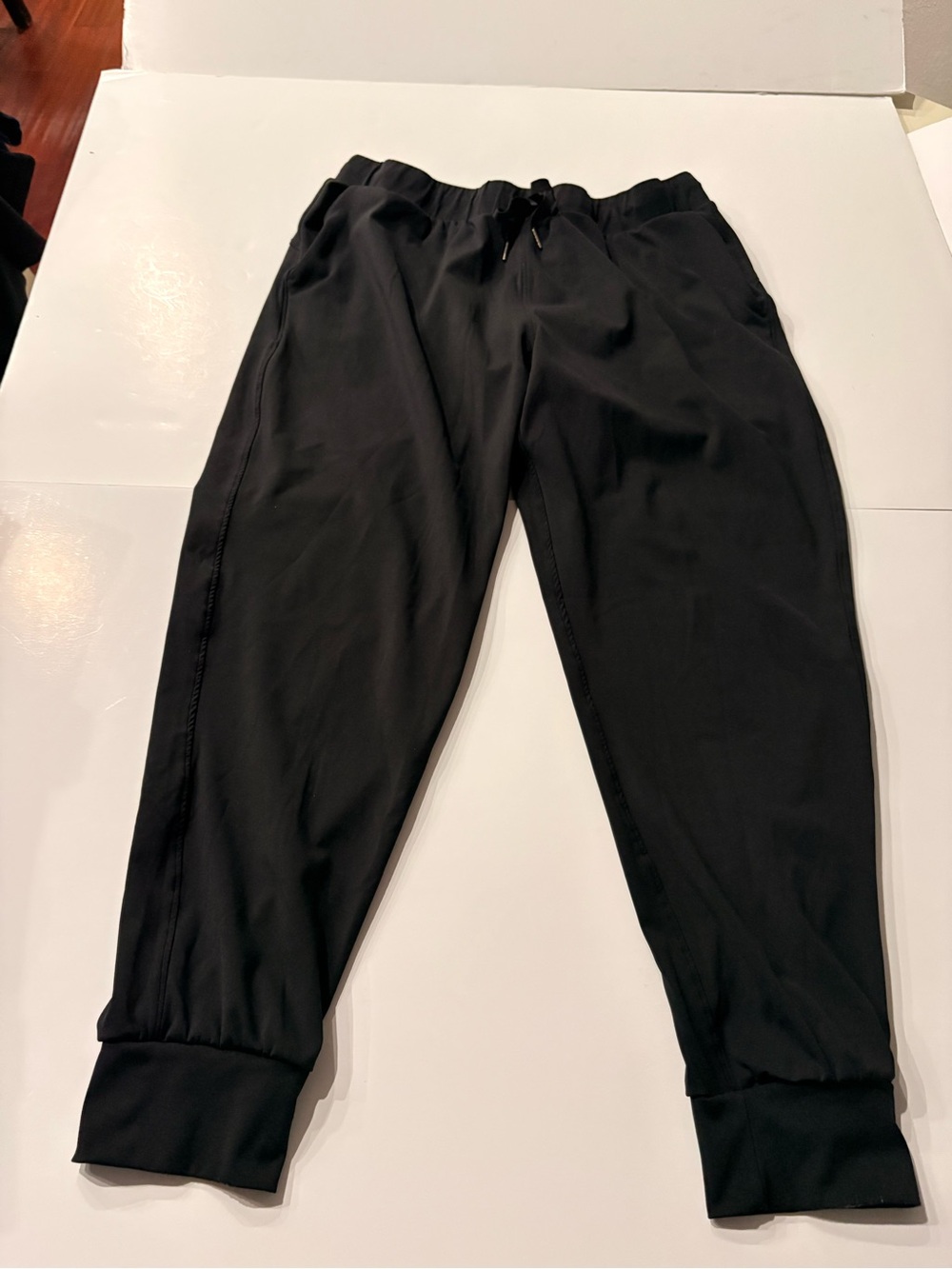 Women’s Black Jogger Pants with pockets Comfortable Everyday Tapered Fit